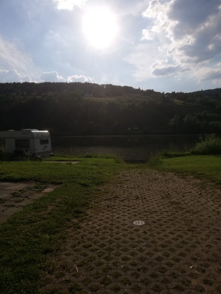 Blick vom Stellplatz auf die Mosel